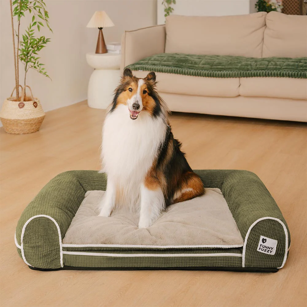 Deluxe Flannel Double-Layer Orthopedic Dog Sofa Bed - Image 18