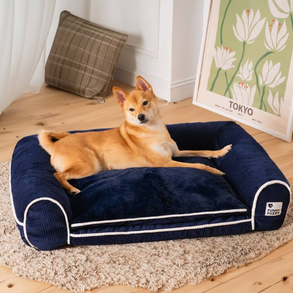 Deluxe Flannel Double-Layer Orthopedic Dog Sofa Bed - Image 19