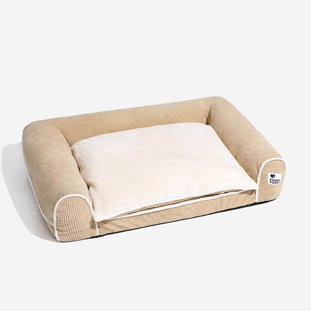 Deluxe Flannel Double-Layer Orthopedic Dog Sofa Bed - Image 22