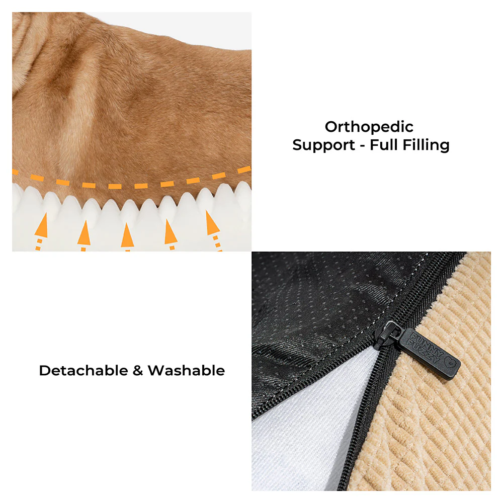 Deluxe Flannel Double-Layer Orthopedic Dog Sofa Bed - Image 6