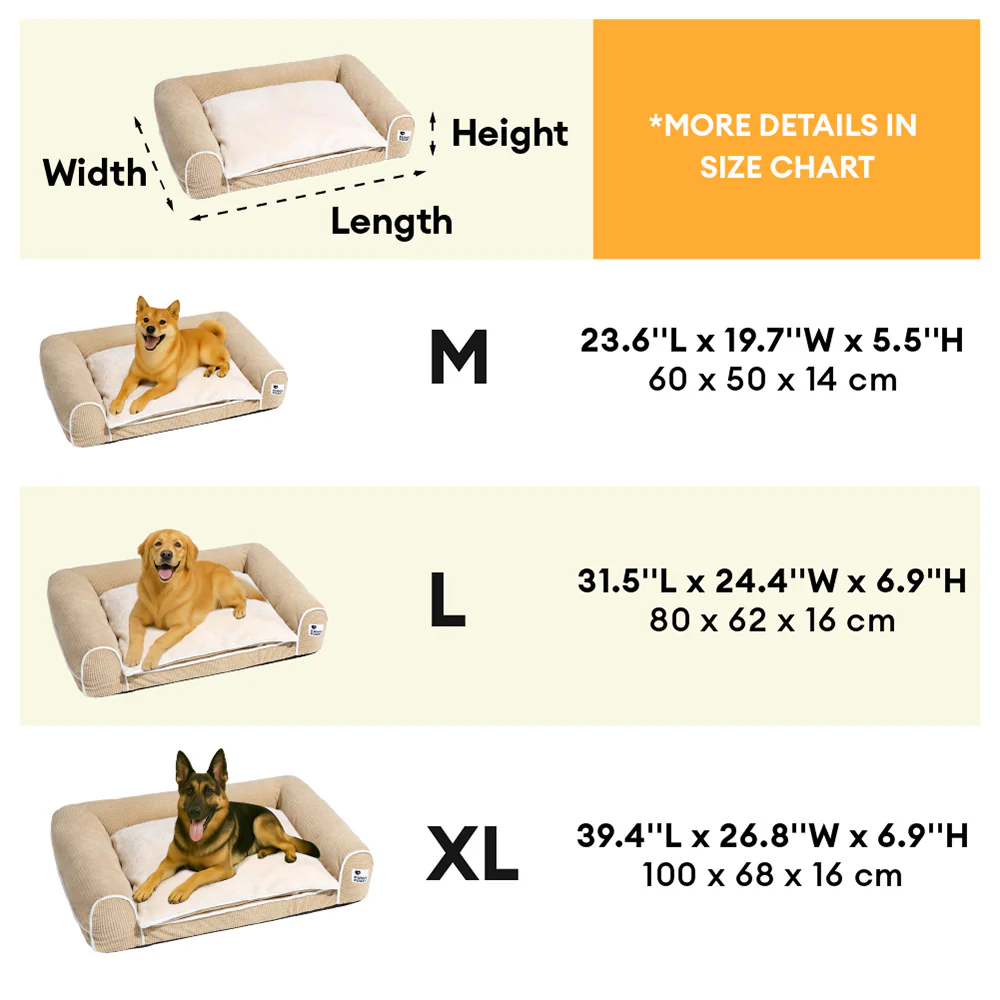 Deluxe Flannel Double-Layer Orthopedic Dog Sofa Bed - Image 8