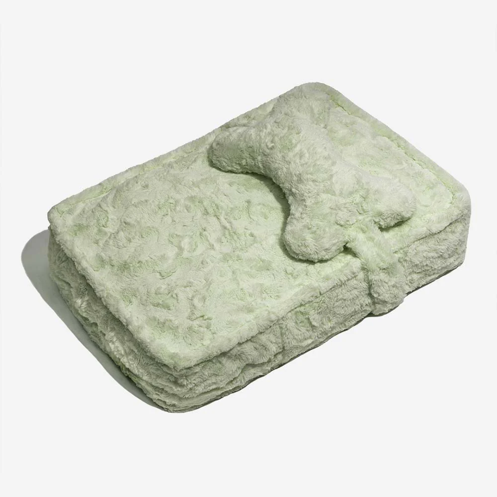 Warming Fluffy Bone Cloud Shape Calming Dog Bed - Image 12