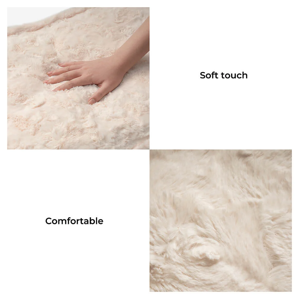 Warming Fluffy Bone Cloud Shape Calming Dog Bed - Image 7