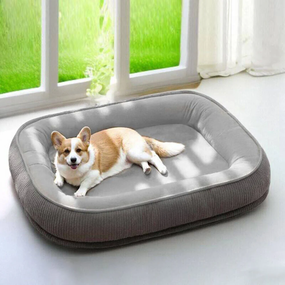 Durable Scratch-Resistant Suede Surface Dog Bed - Image 8