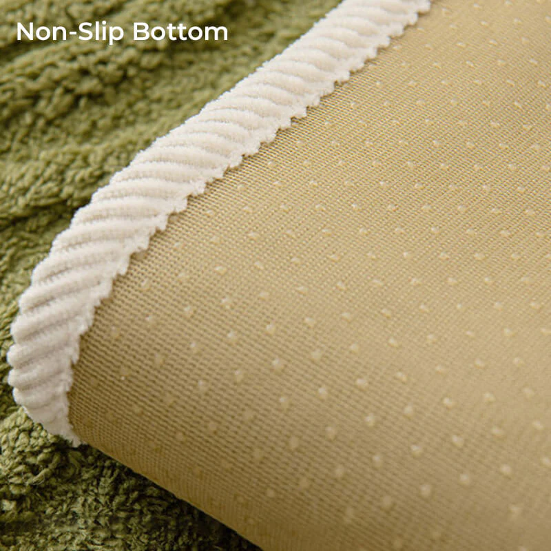 Elegant Grey Textured Non-Slip Thick Plush Couch Cover - Image 6