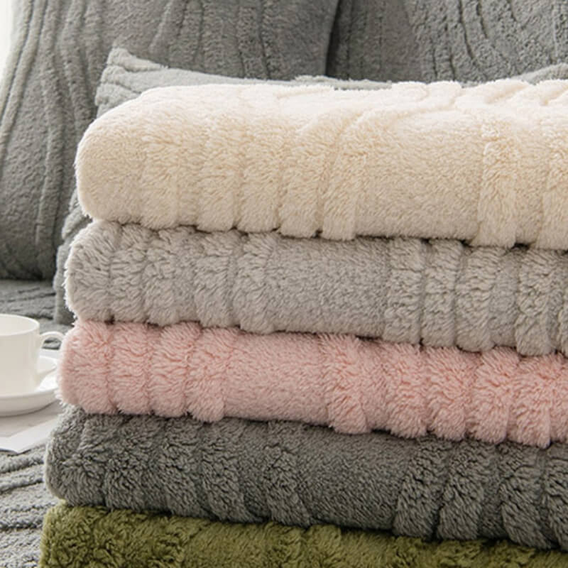 Elegant Grey Textured Non-Slip Thick Plush Couch Cover - Image 8