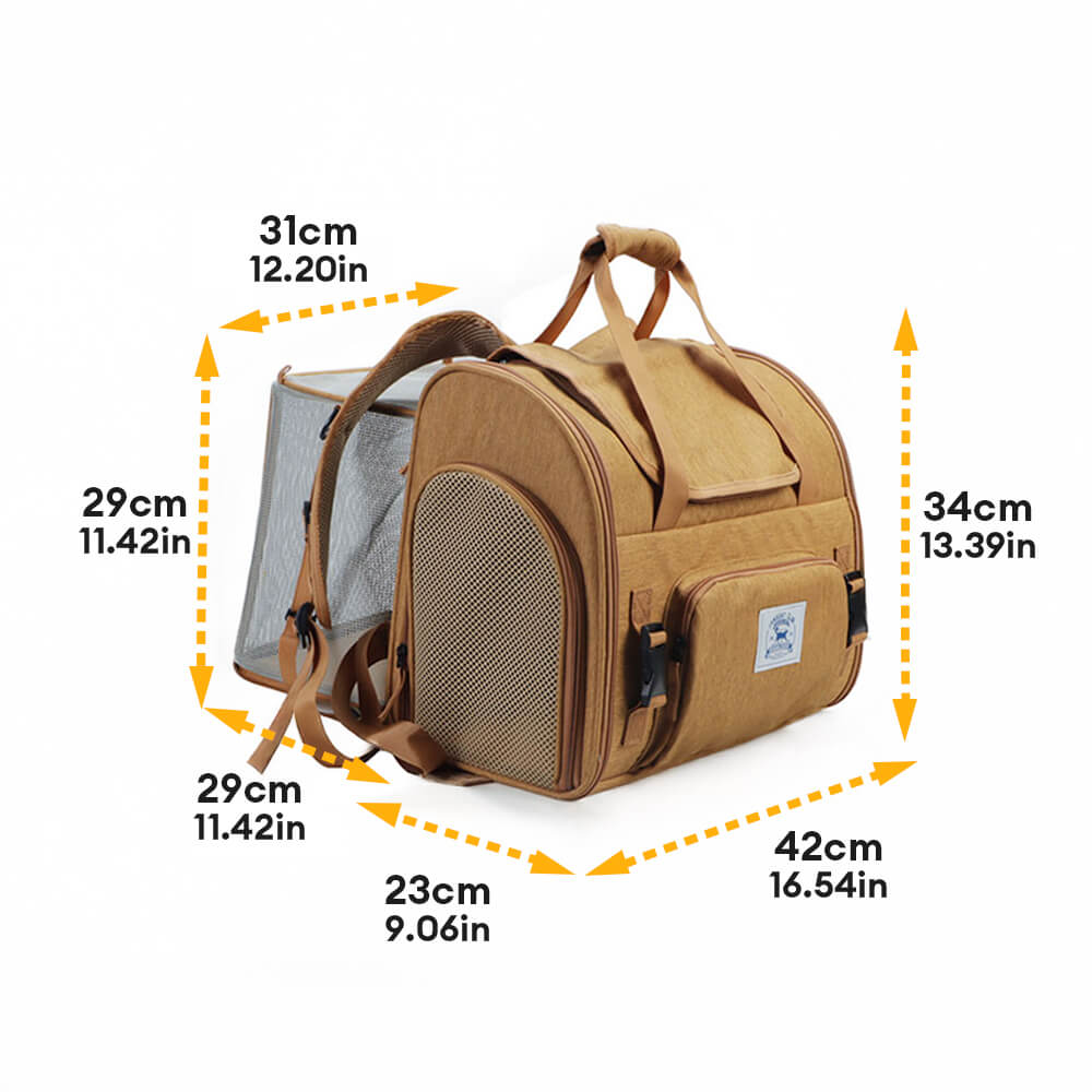 Expandable Large-Space Single Shoulder Handbag Travel Cat Carrier Bag - Image 12