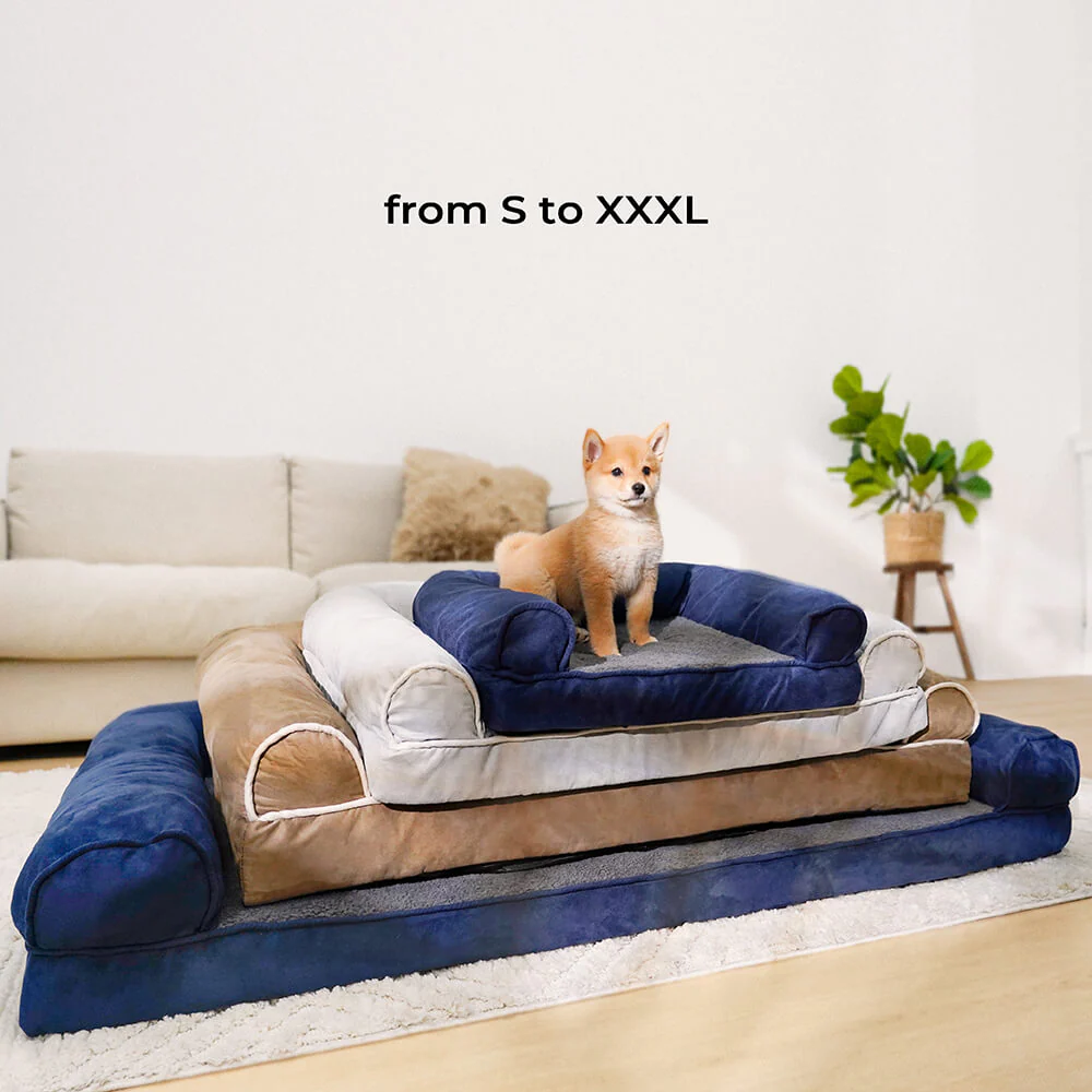Faux Fleece & Suede Full Support Orthopedic Dog Bed - Image 10