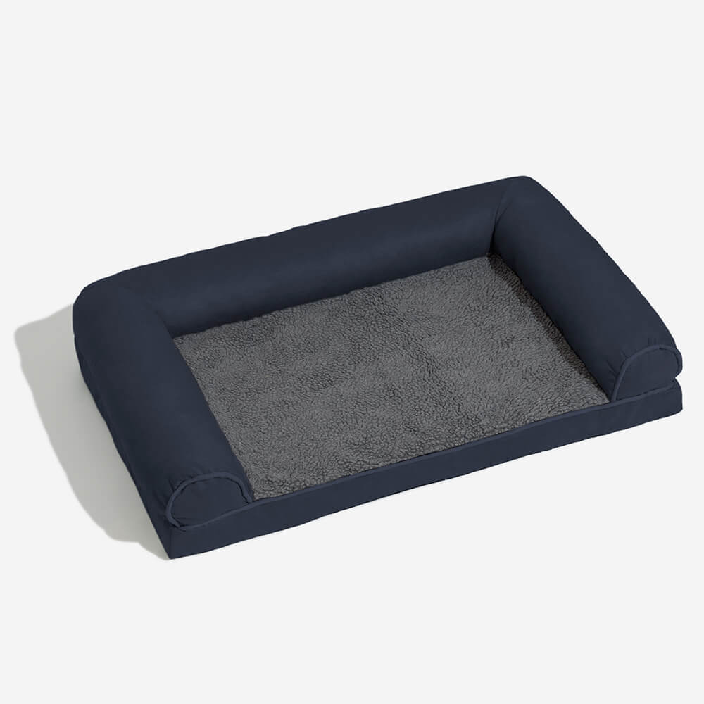 Faux Fleece & Suede Full Support Orthopedic Dog Bed - Image 22