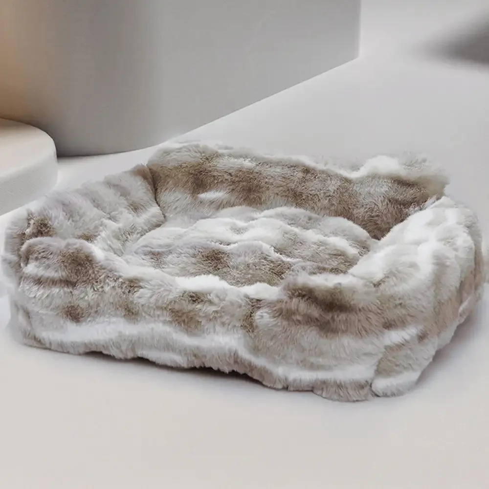 Faux Rabbit Velvet Fluffy Soft Dog And Cat Sofa Bed - Image 7