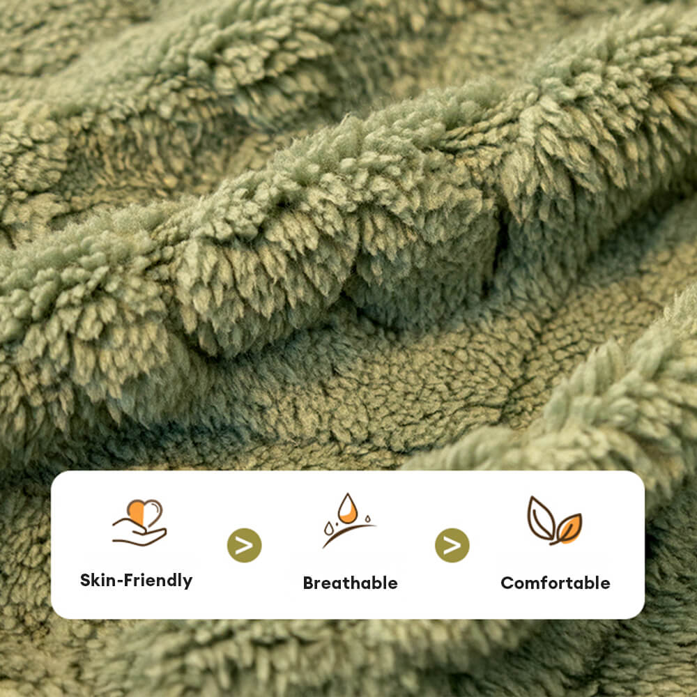 Floral Jacquard Fleece for Warmth Couch Cover - Image 4