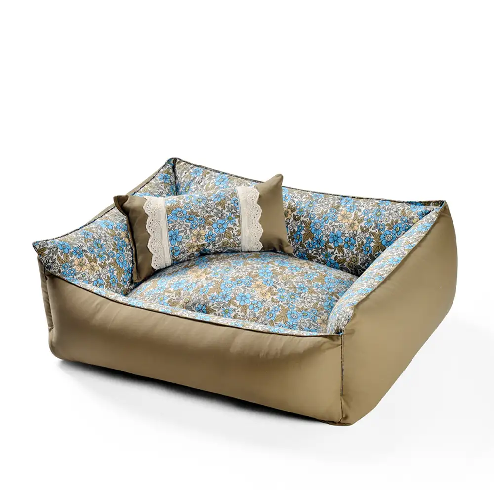 Floral Pattern Anti Static Washable All Season Dog Bed - Image 10