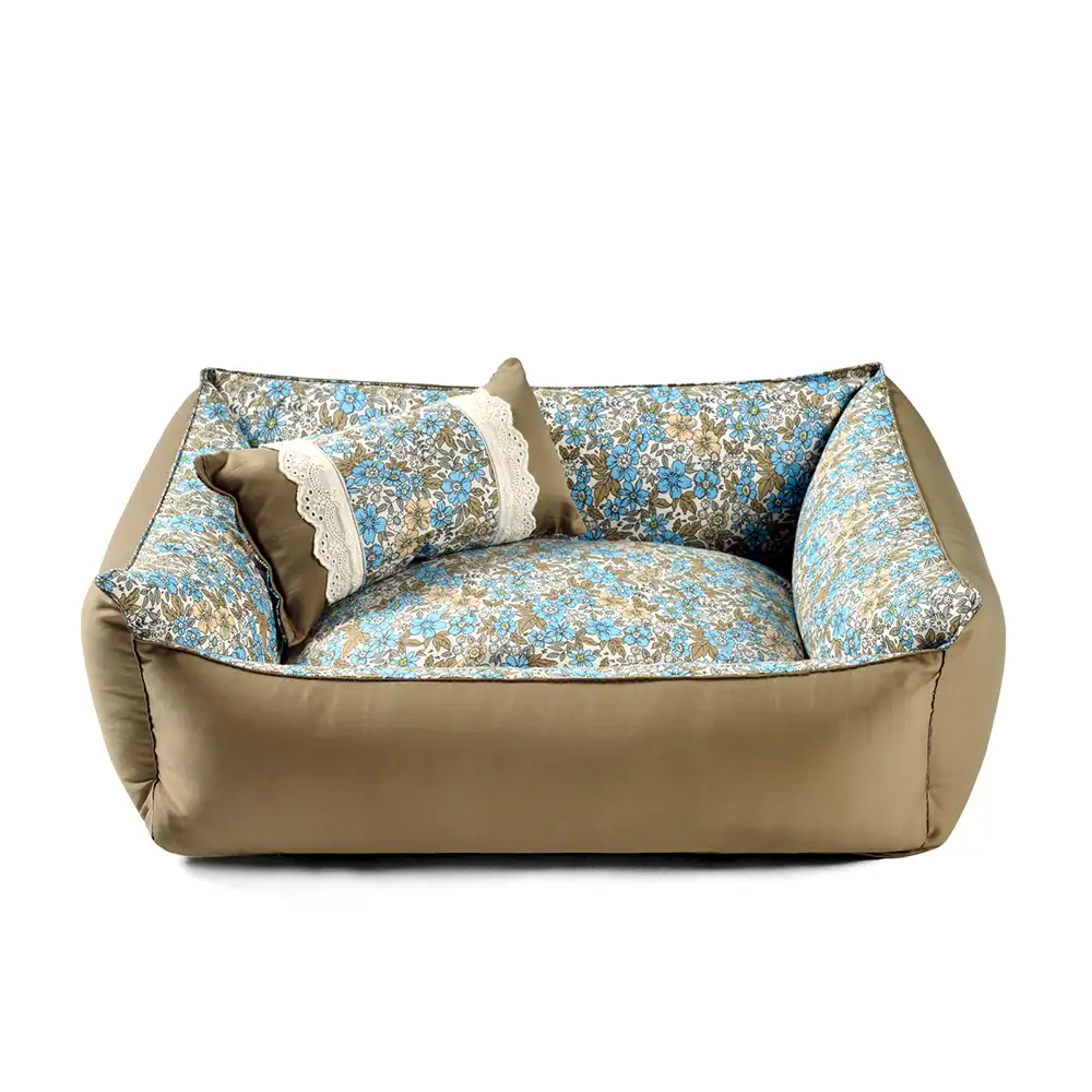 Floral Pattern Anti Static Washable All Season Dog Bed - Image 11