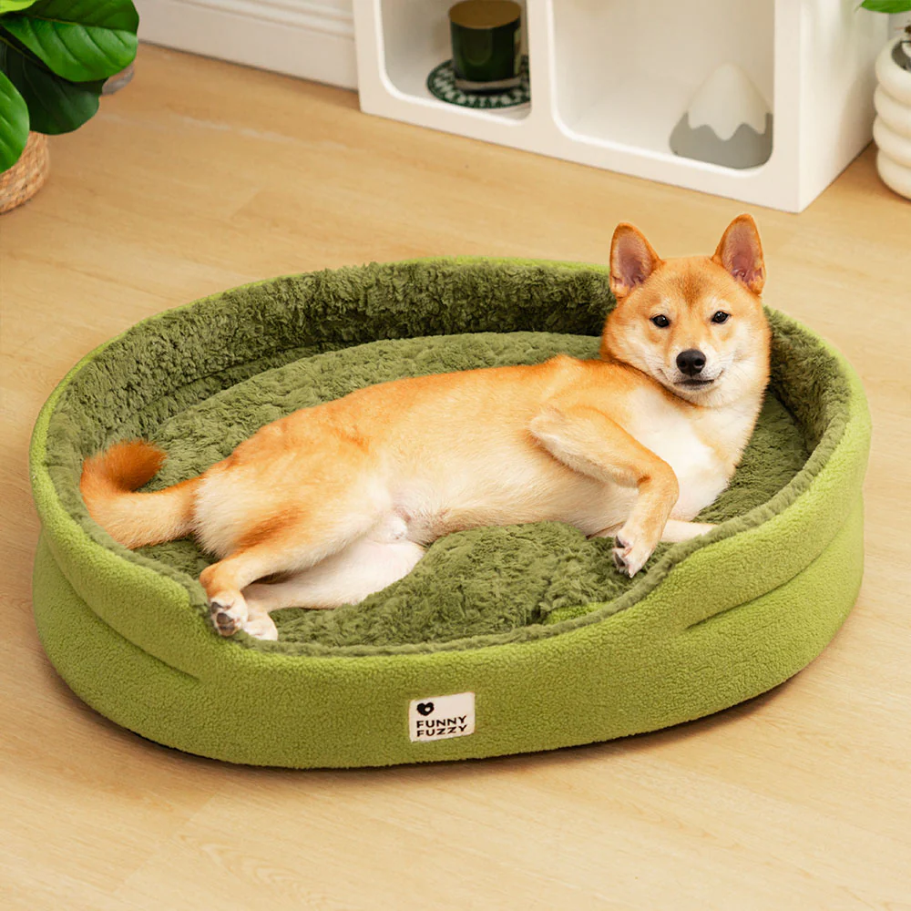 Fluffy Fleece Moss 2 in 1 Multifunction Comfort Dog Bed - Image 4