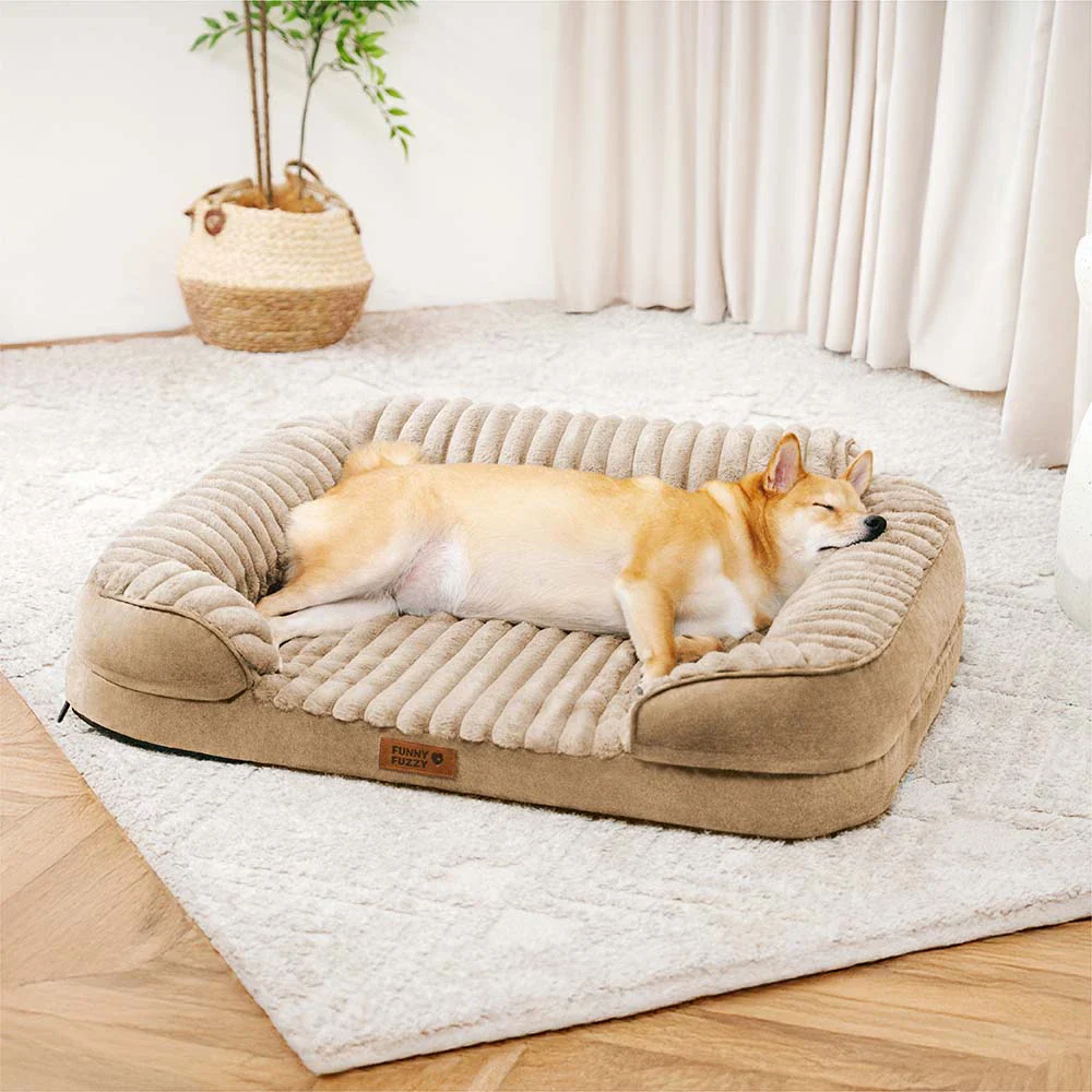 Fluffy Plush Orthopedic Washable Bolster Dog Bed - ComfyPaws - Image 11