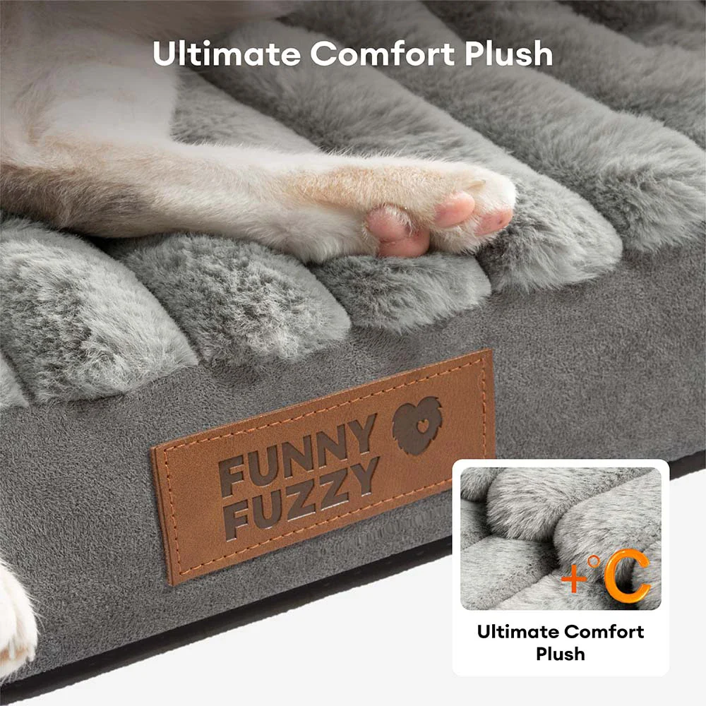 Fluffy Plush Orthopedic Washable Bolster Dog Bed - ComfyPaws - Image 6