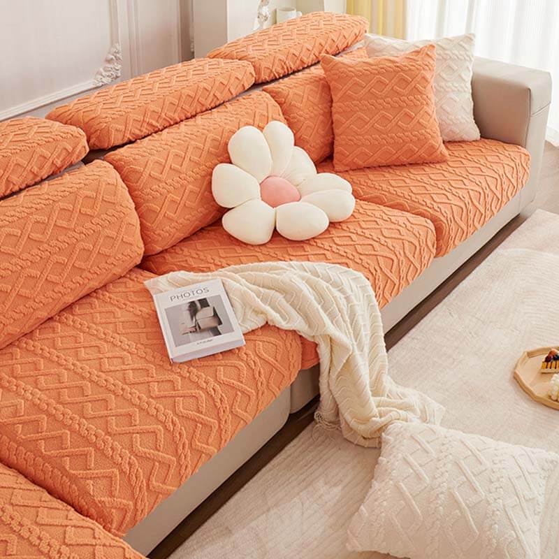 Full Wrap Soft Fleece Stretch Couch Cover - Image 10