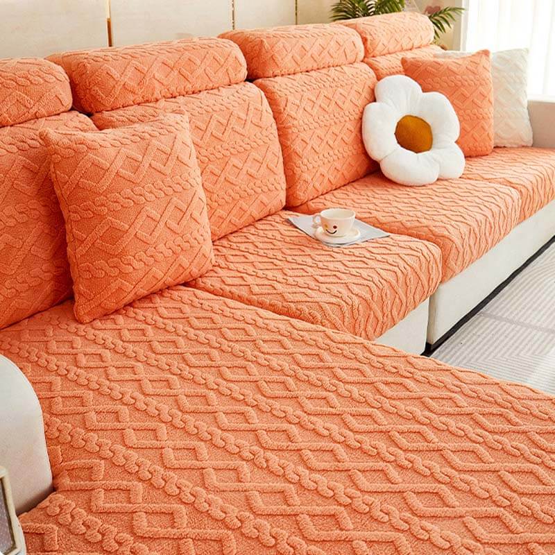 Full Wrap Soft Fleece Stretch Couch Cover - Image 11