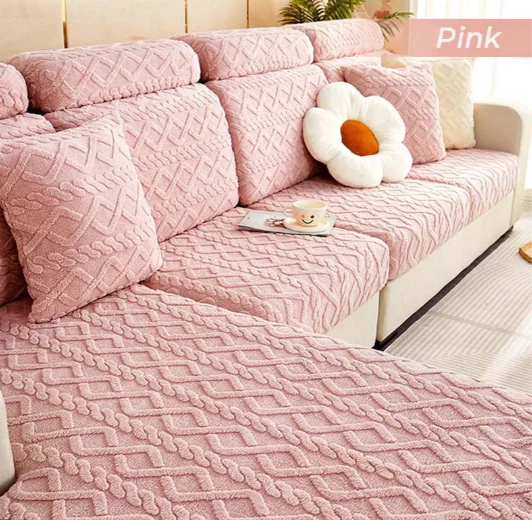 Full Wrap Soft Fleece Stretch Couch Cover - Image 15