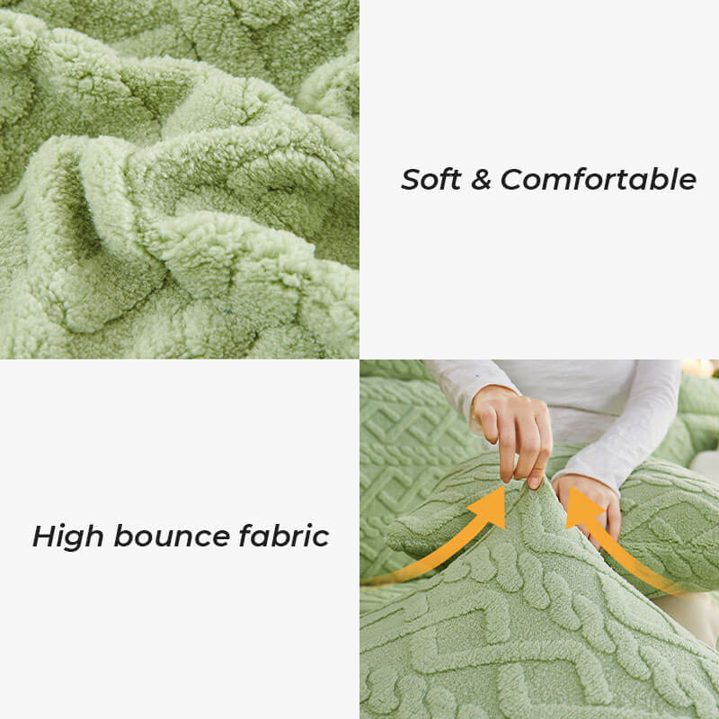 Full Wrap Soft Fleece Stretch Couch Cover - Image 3