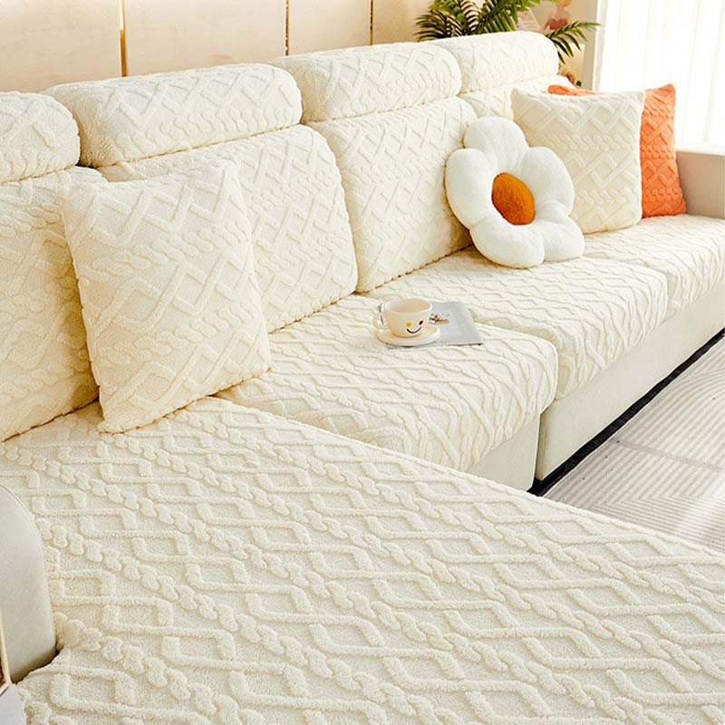 Full Wrap Soft Fleece Stretch Couch Cover - Image 6