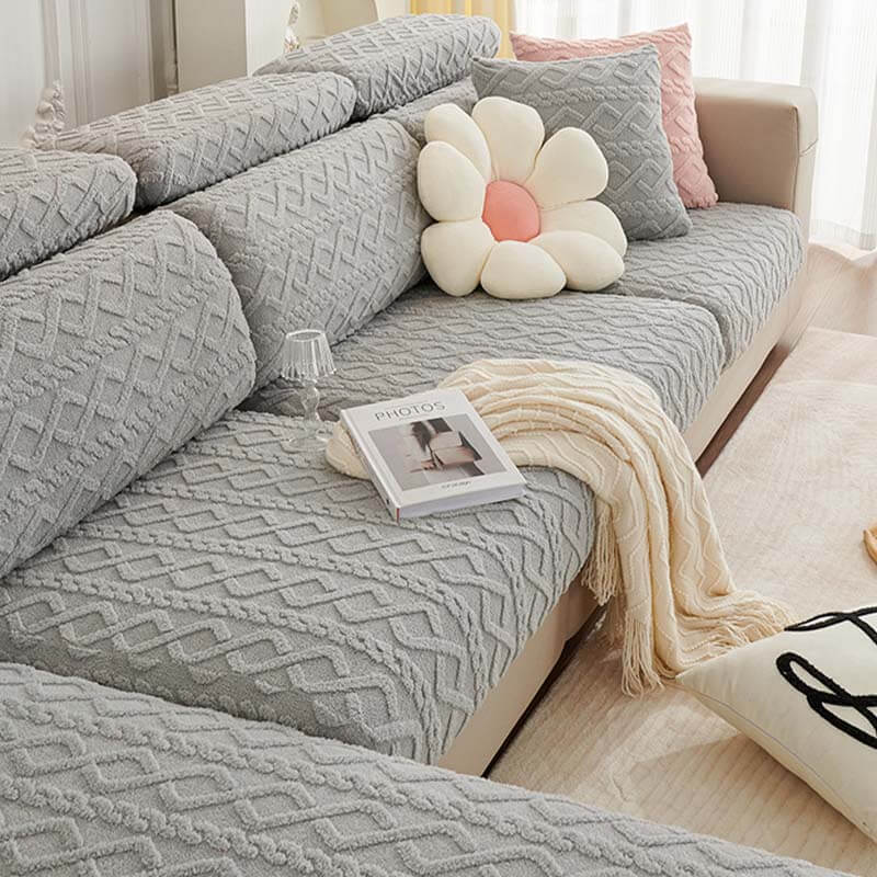 Full Wrap Soft Fleece Stretch Couch Cover - Image 7