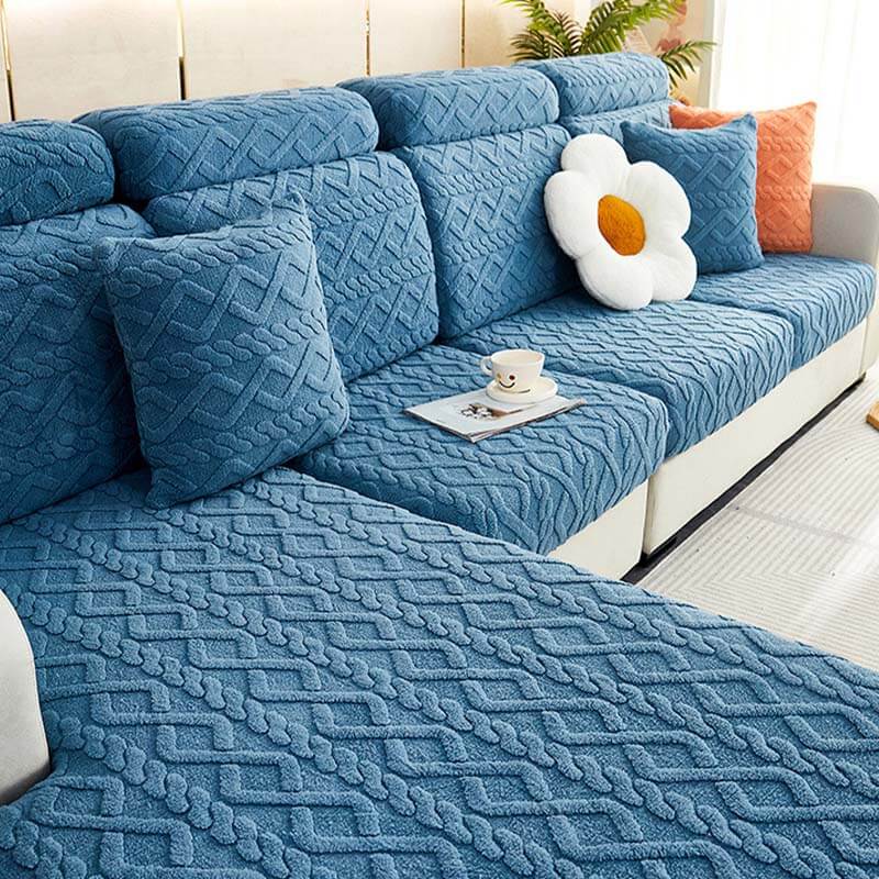Full Wrap Soft Fleece Stretch Couch Cover - Image 9