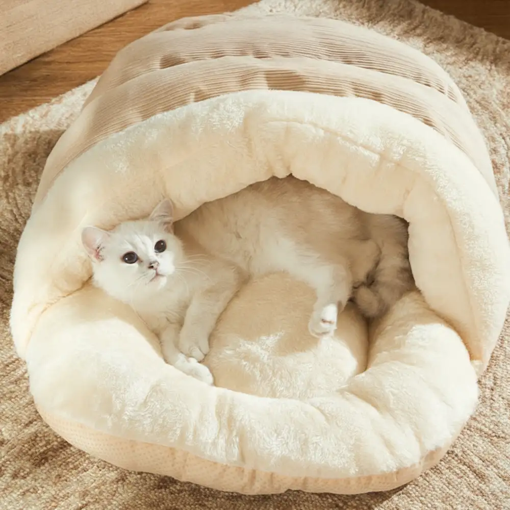 Fun Slipper-style Warm Removable And Washable Enclosed Pet Bed - Image 14