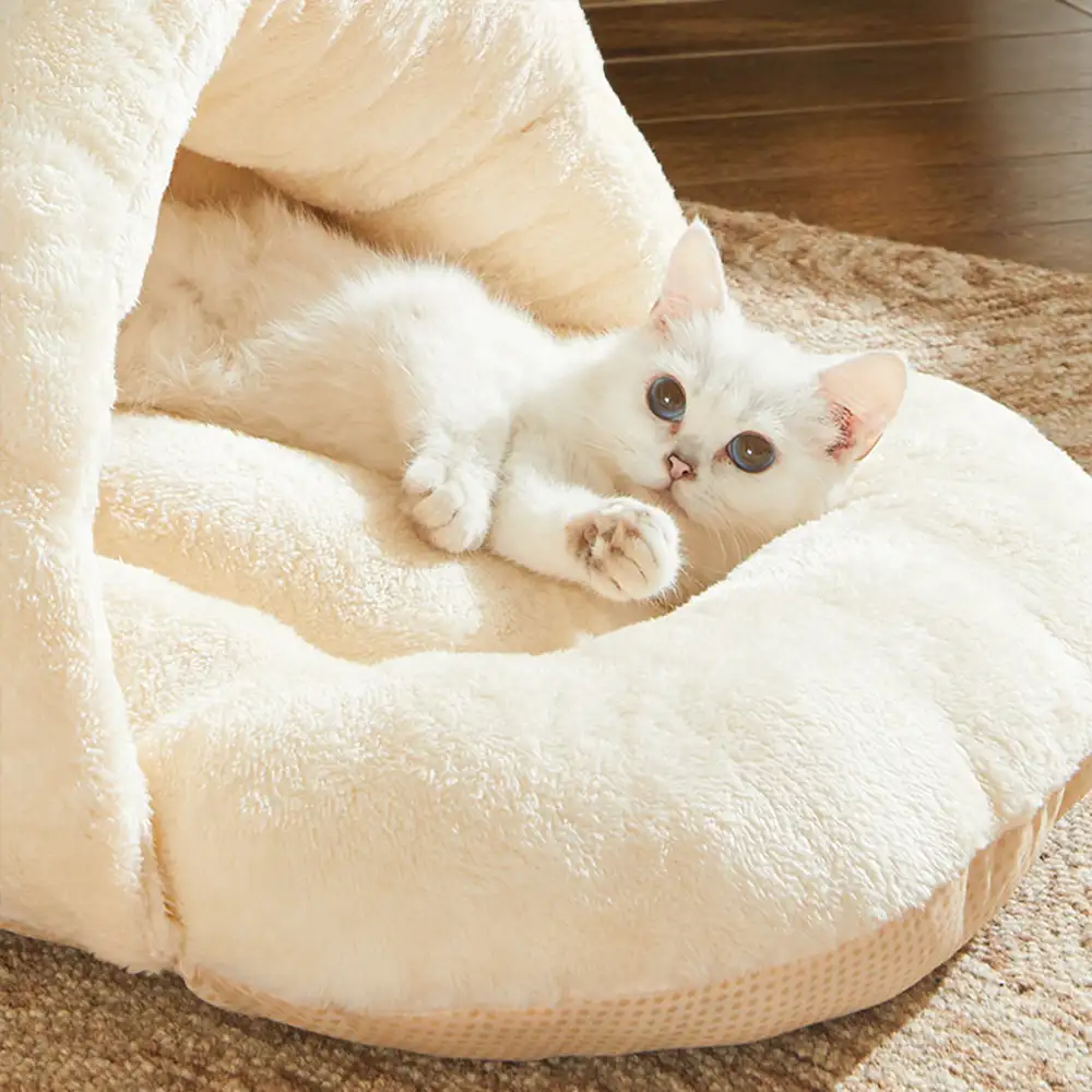 Fun Slipper-style Warm Removable And Washable Enclosed Pet Bed - Image 3