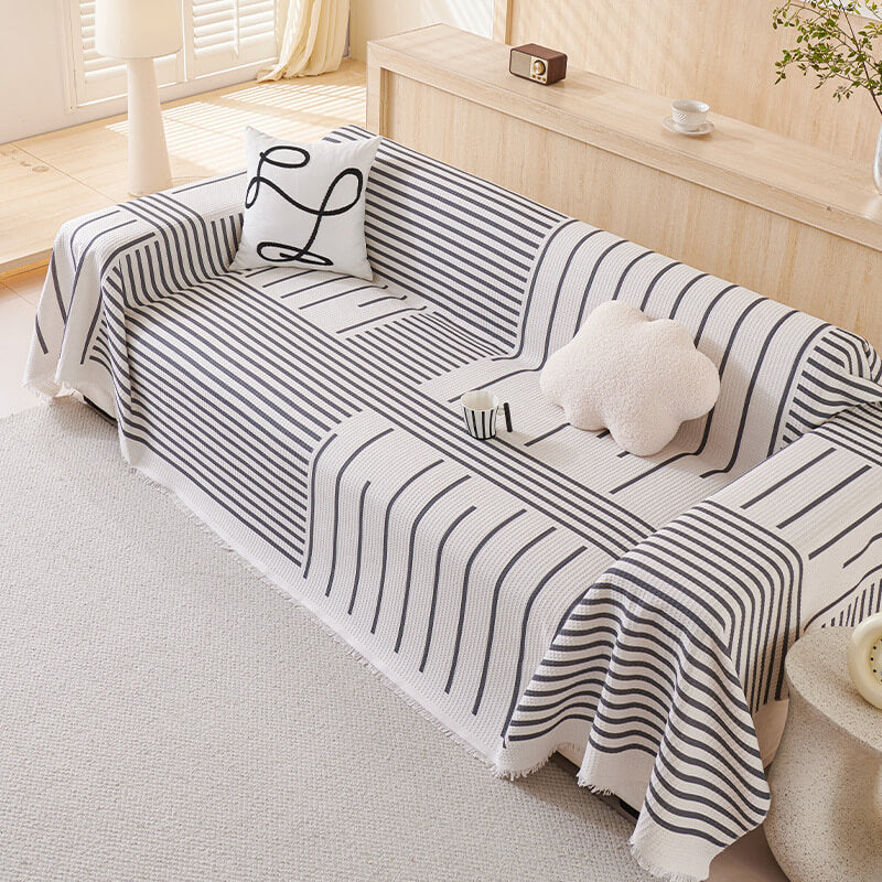 Geometric Pattern Multi-Color Sofa Cover - Modern Design for a Stylish Home - Image 12