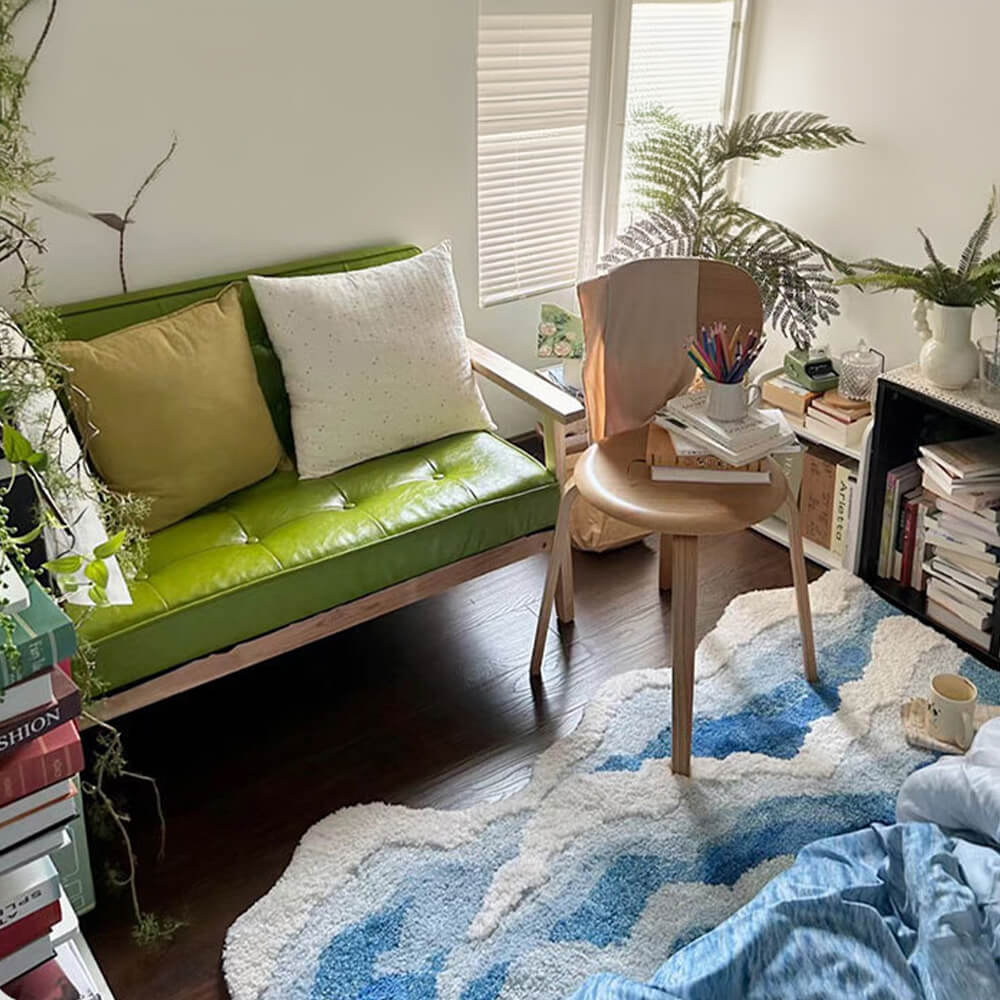 Hand-Tufted 3D Wave Pattern Carpet Luxury Textured Area Rug - Image 8