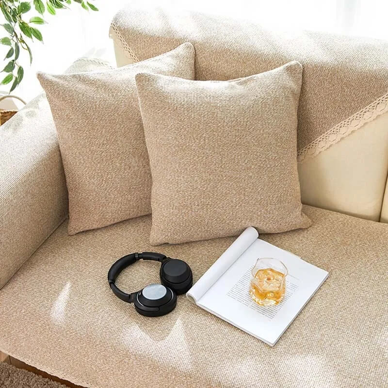 Hand-woven Cotton Linen Non-slip Couch Cover for All Seasons - Image 7