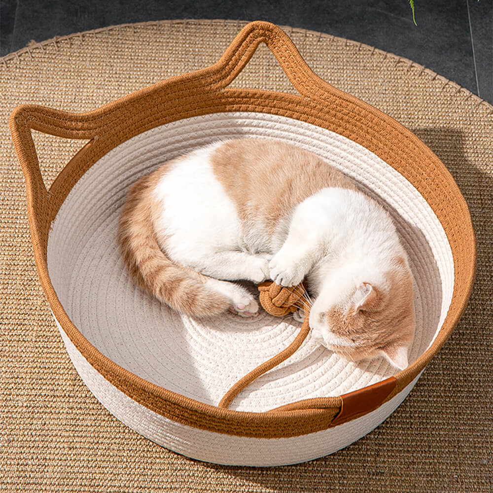 Handmade Cozy Multi-Use Durable Woven Cat Nest Bed - Image 10