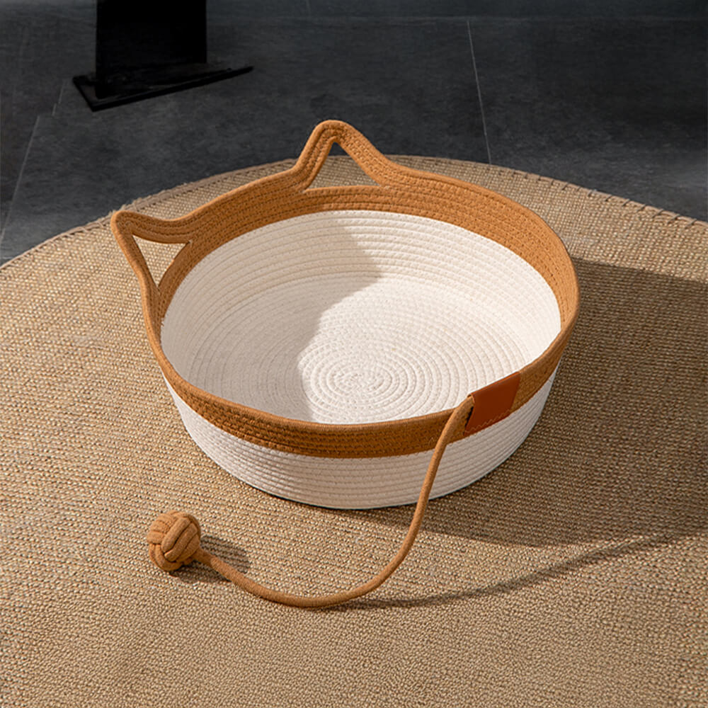 Handmade Cozy Multi-Use Durable Woven Cat Nest Bed - Image 12