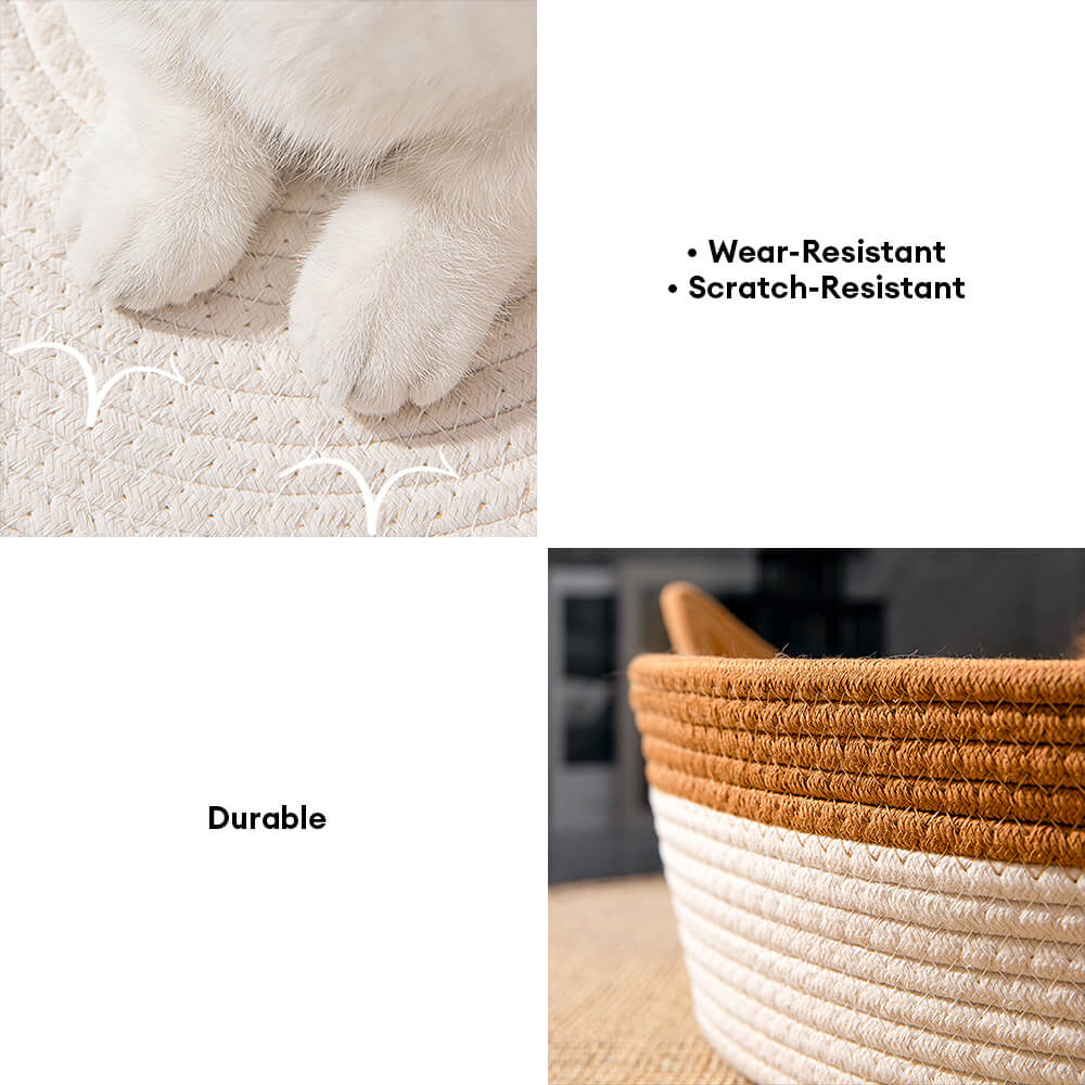 Handmade Cozy Multi-Use Durable Woven Cat Nest Bed - Image 6