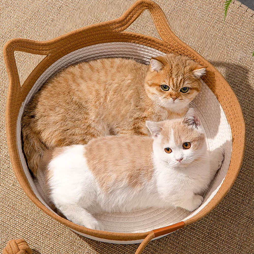 Handmade Cozy Multi-Use Durable Woven Cat Nest Bed - Image 8