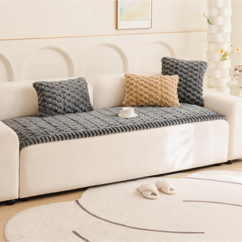 Honeycomb Plush Thickened Soft Sofa Decoration Pet Mat Couch Cover - Image 11