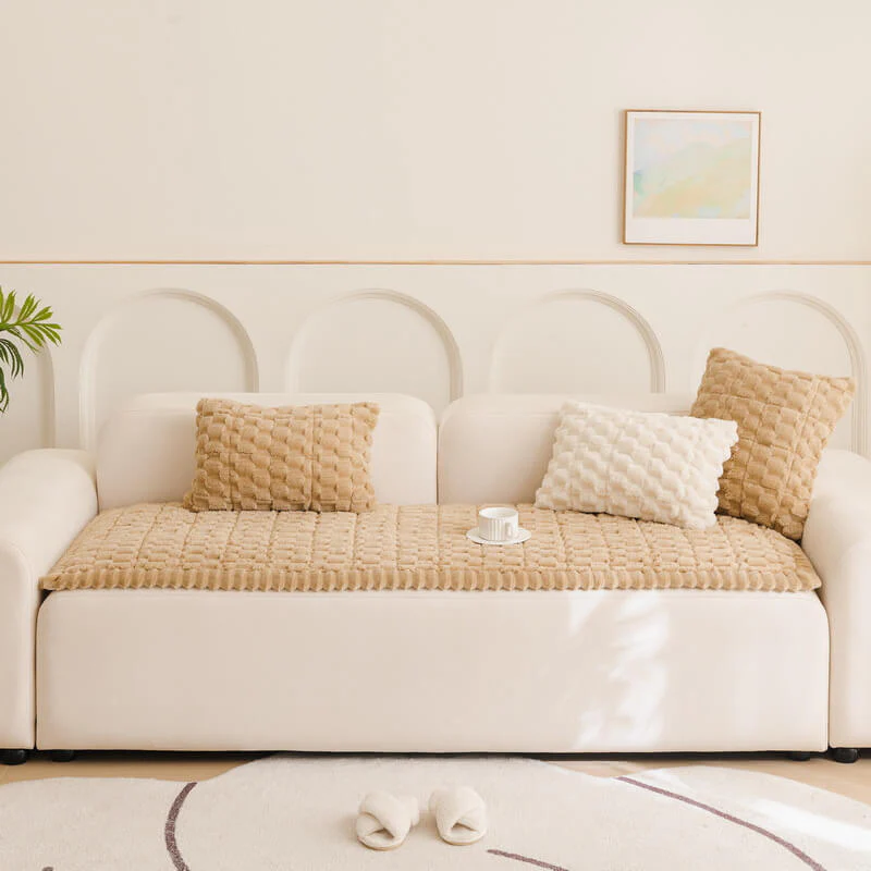 Honeycomb Plush Thickened Soft Sofa Decoration Pet Mat Couch Cover - Image 12