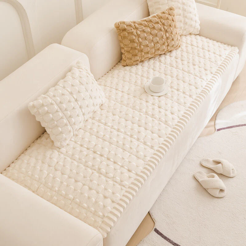 Honeycomb Plush Thickened Soft Sofa Decoration Pet Mat Couch Cover - Image 3
