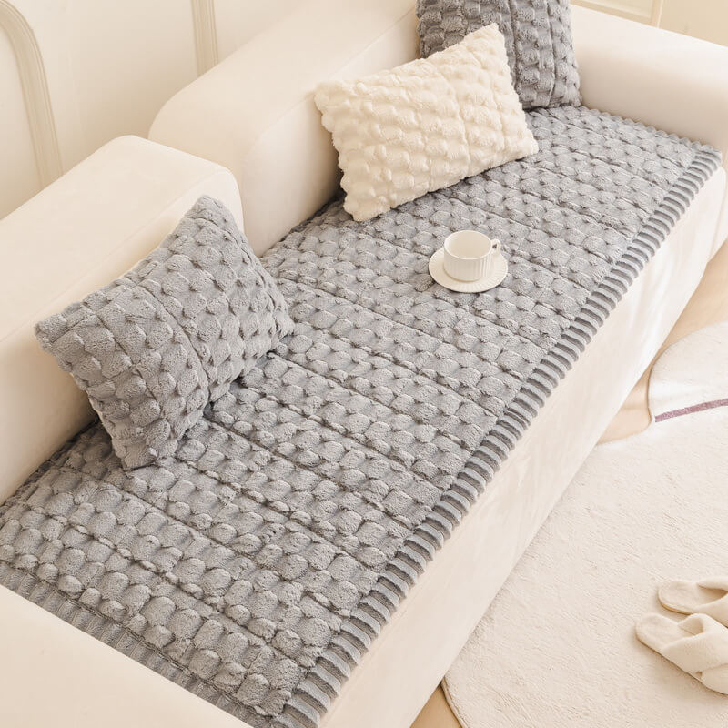 Honeycomb Plush Thickened Soft Sofa Decoration Pet Mat Couch Cover - Image 4