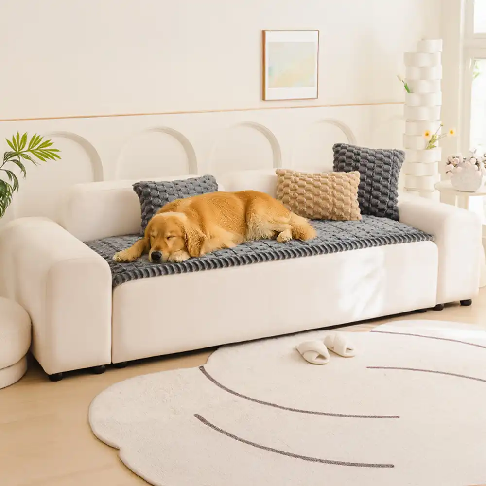 Honeycomb Plush Thickened Soft Sofa Decoration Pet Mat Couch Cover - Image 5
