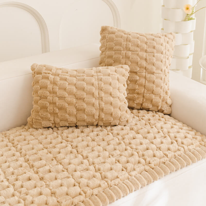 Honeycomb Plush Thickened Soft Sofa Decoration Pet Mat Couch Cover - Image 7