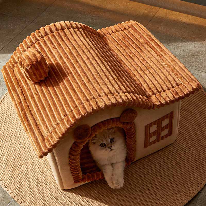 House Design Semi-Enclosed Cat Bed - Image 3