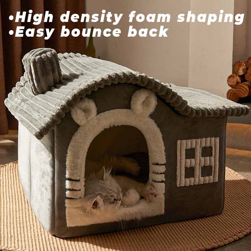 House Design Semi-Enclosed Cat Bed - Image 4