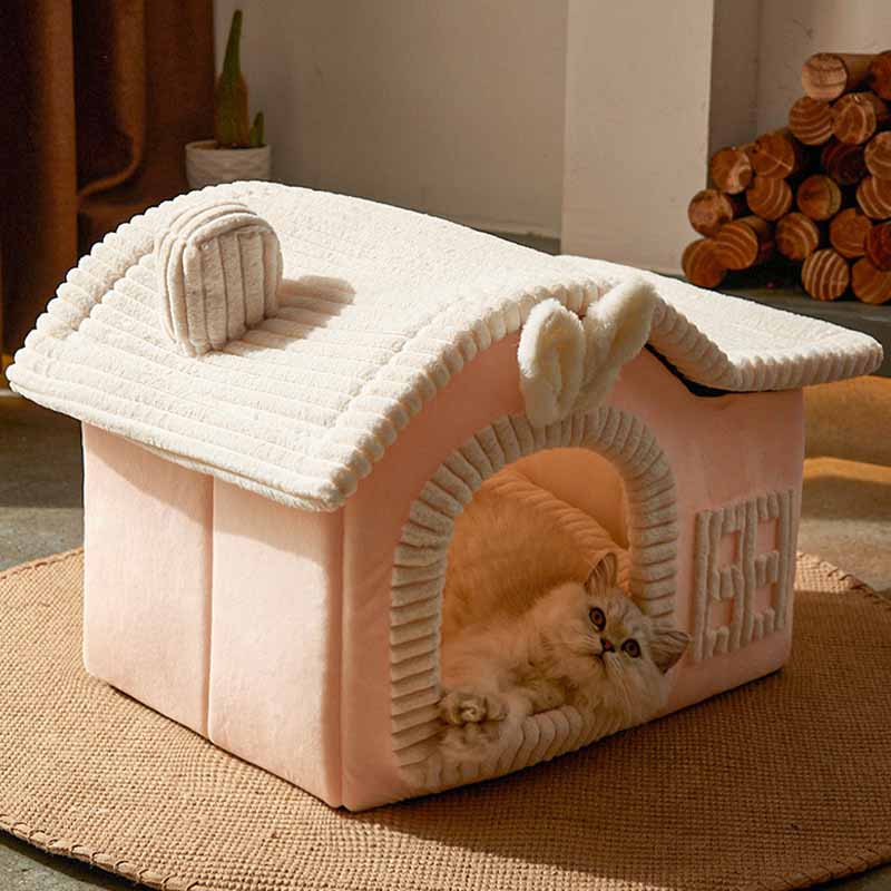 House Design Semi-Enclosed Cat Bed - Image 7
