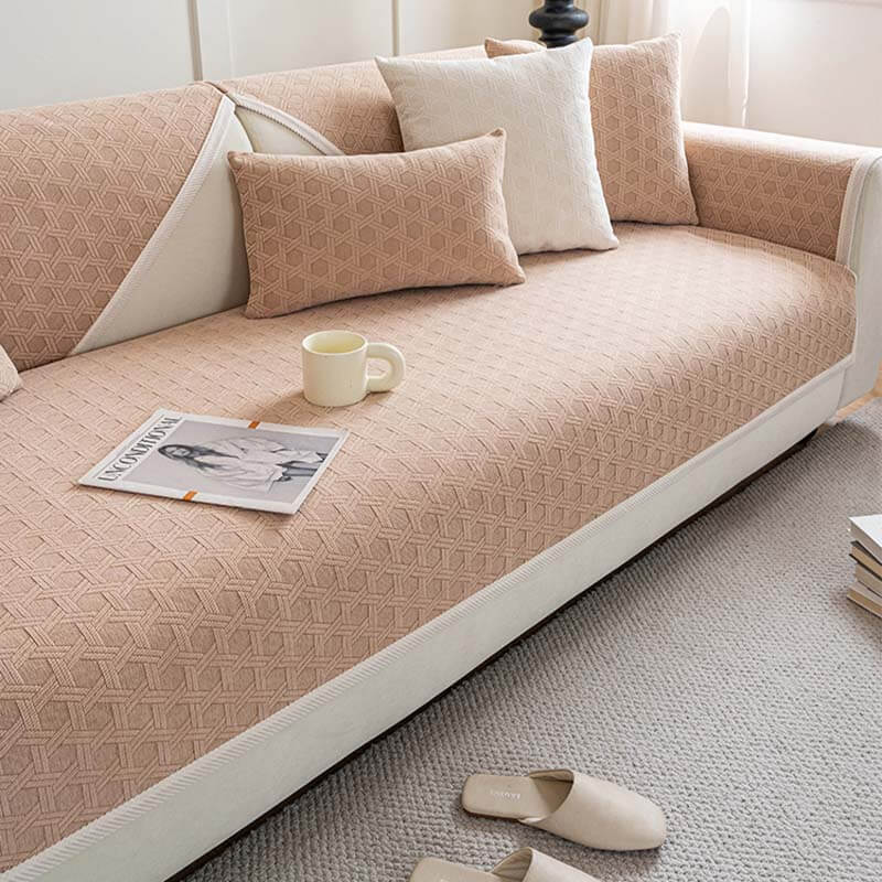 Jacquard Chenille Fabric Water-resistant & Oil-proof Couch Cover - Image 13