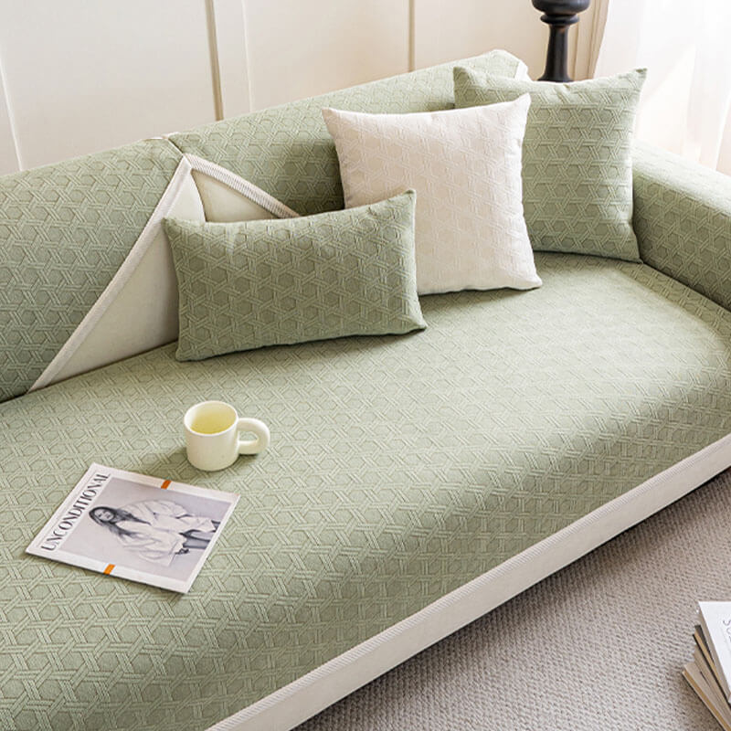 Jacquard Chenille Fabric Water-resistant & Oil-proof Couch Cover - Image 4