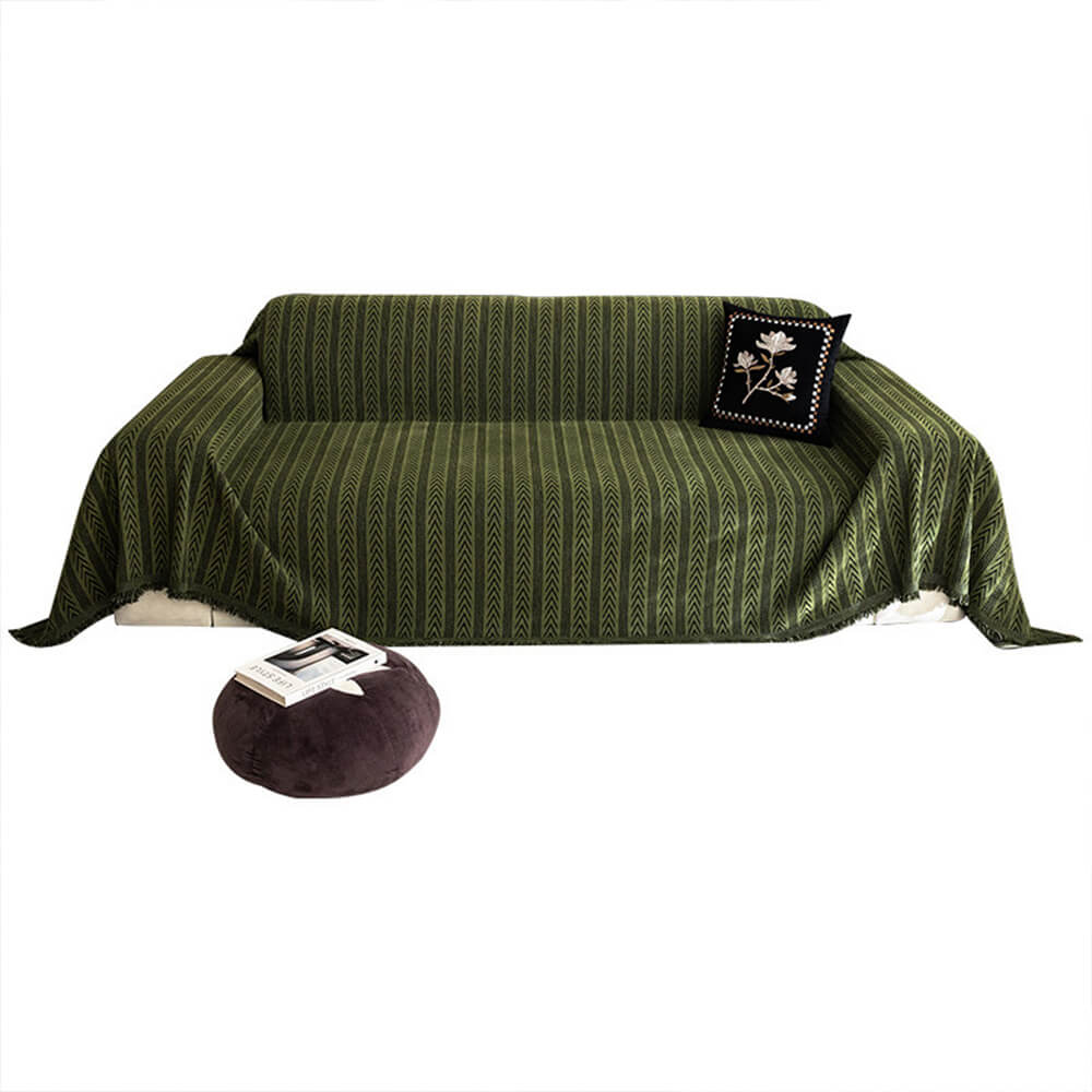 Jacquard Tassel Chenille Couch Cover - Image 8