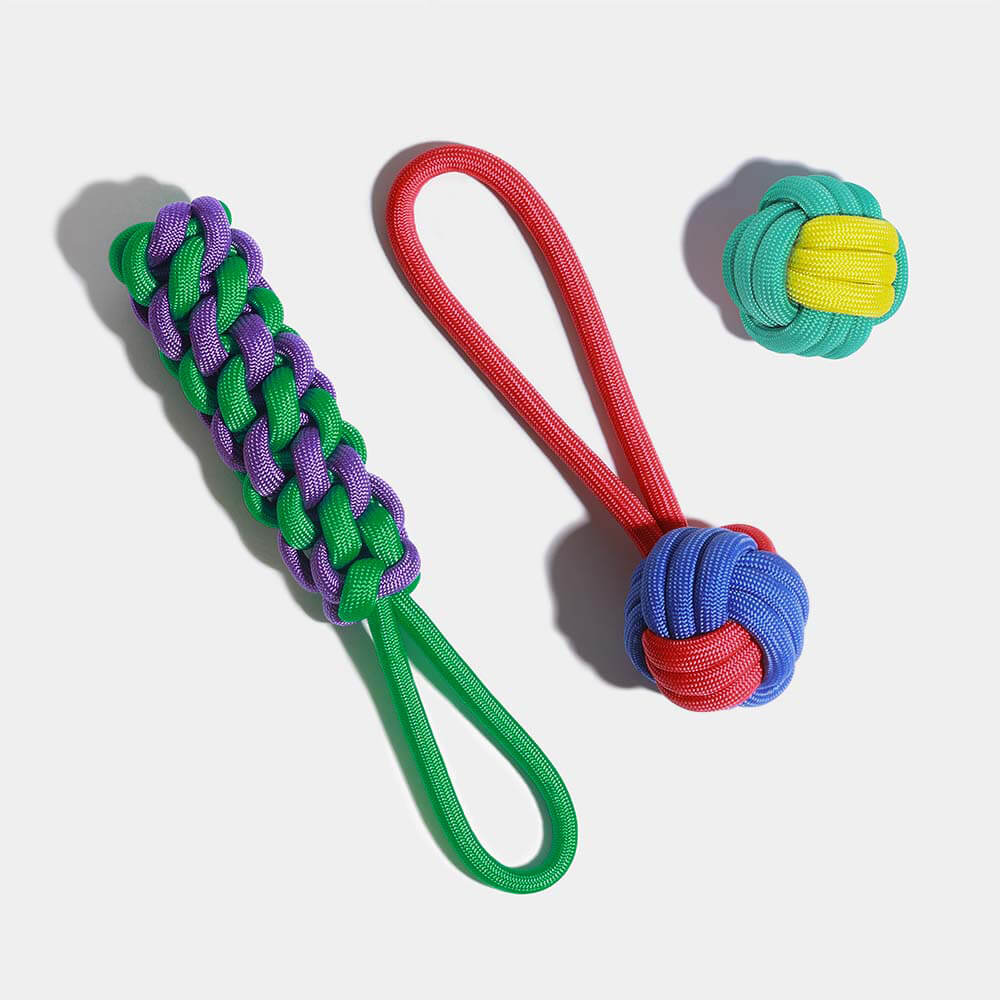 Knots Rope Dog Toy Set - Color Clash - Image 10