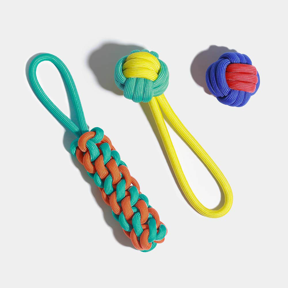 Knots Rope Dog Toy Set - Color Clash - Image 11